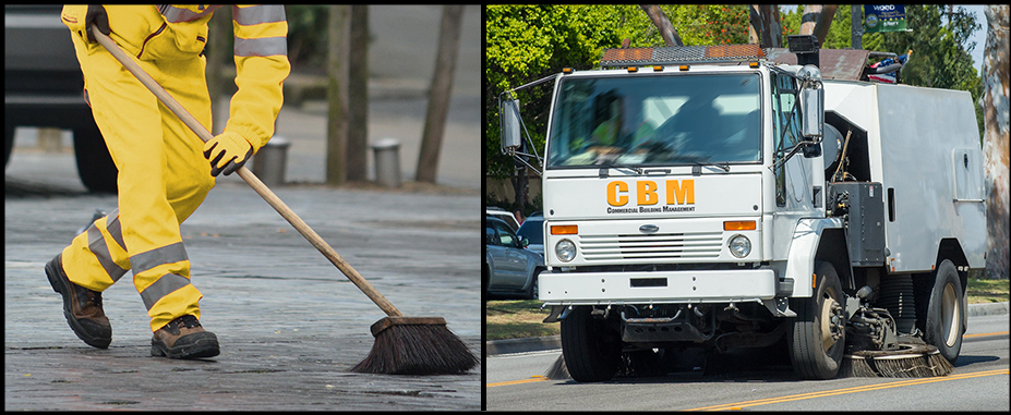 Parking Lot Cleaning and Sweeper Truck